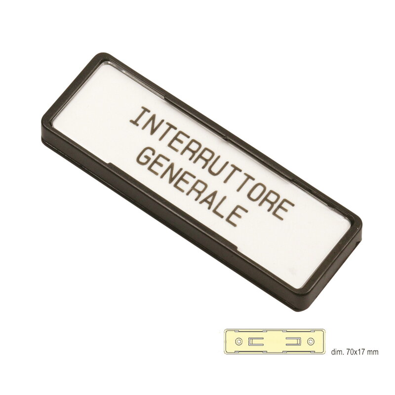 TAG HOLDER 17X70 ADHESIVE