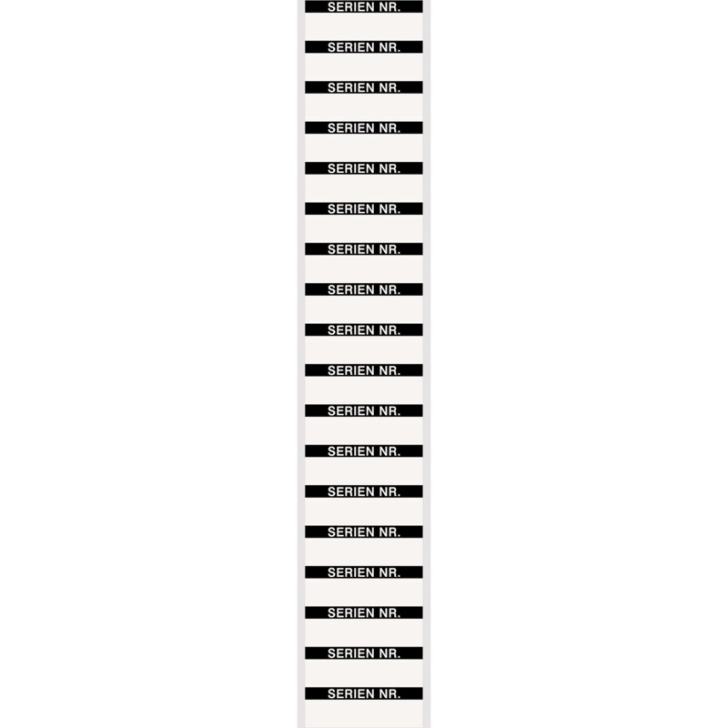 BESCHRIFTBARE ETI "SERIEN NR"-38x13-B500