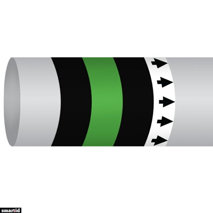 MPM-WASTE-127MMX30M-BK/GN/BK-ROLL