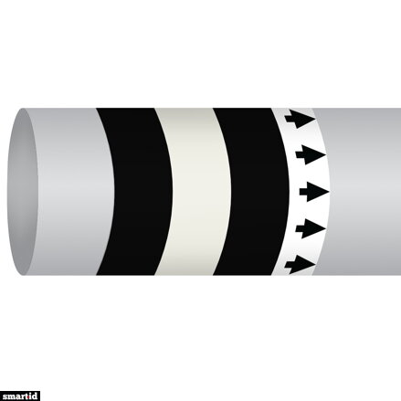 MPM-WASTE-127MMX30M-BK/WT/BK-ROLL