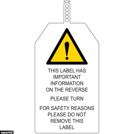 TAG-E-CAUTION MEN-145X85MM